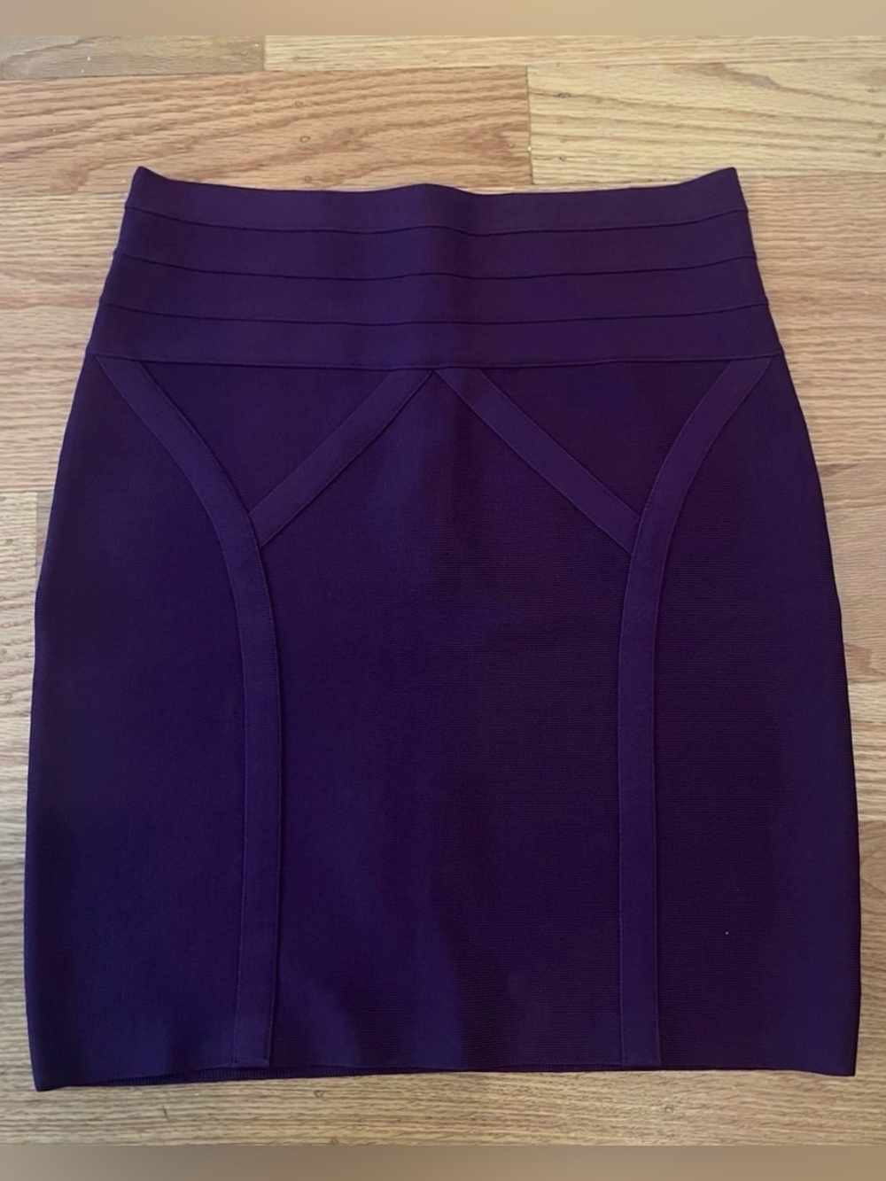 Bebe Burgundy Bandage Bodycon Pencil Skirt Size Large